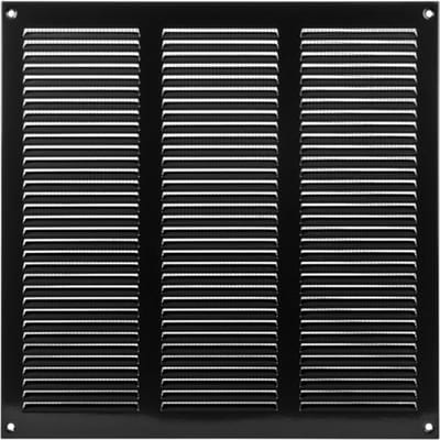 12" x 12" inch zwart metalen ventilatierooster - Heavy-Duty HVAC-ventilatieregister voor wand- of plafondverwarming