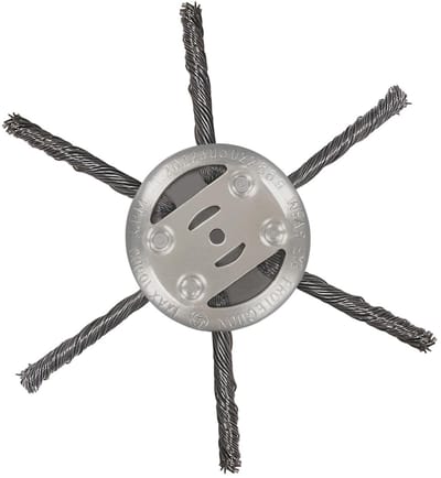 Dailygoods- Onkruidborstel Professionele Freeskop - Grastrimmer - Bosmaaier - Roestvrij Staal - 150 mm - 6 Messen - Grastrimmerkop