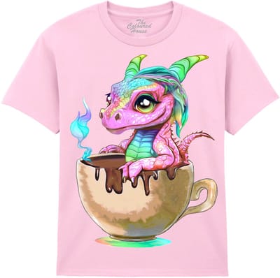 KIDS Draak Cappuccino Dragon The Coloured House KIDS T-shirt XL