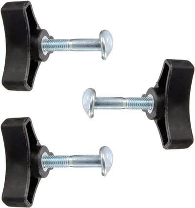 Maaier Handvat Bouten - Vervangende Onderdelen - Maaier Onderhoud - Driehoekige Knop - 55 mm rand - Zwart