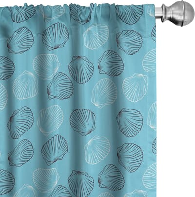 ABAKUHAUS Kustgordijnen – 2-delige set 75 x 175 cm – microvezel, halfverduisterend, licht azuurblauw