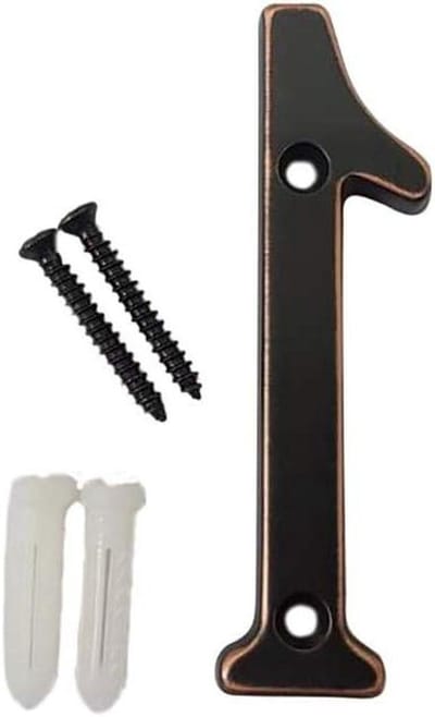 Huisnummer Messing - Traditioneel Huisnummer - Huis Herkenbaar Maken - Zwaar Gesmeed - 4 Inch - Venetiaans Brons
