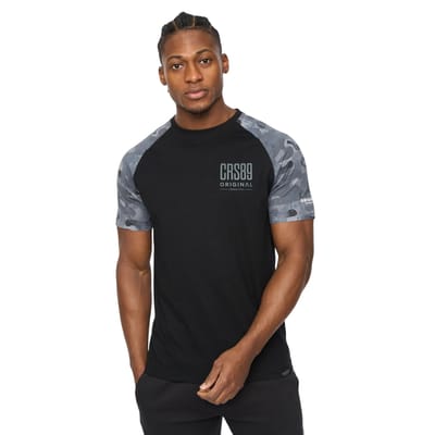 Crosshatch Mannen Branton T-Shirt (Zwart)