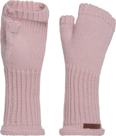 Knit Factory Cleo Gebreide Dames Vingerloze Handschoenen - Handschoenen voor in de herfst & winter - Roze handschoenen - Polswarmers - Roze - One Size