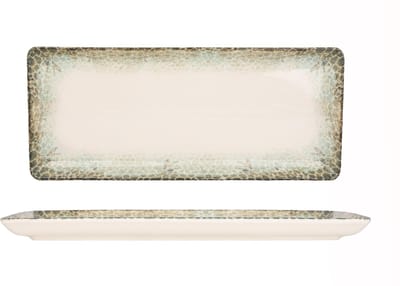 Kütahya Porselen Serveerschaal - Rust Green - Porselein - 35x15 cm - set van 2