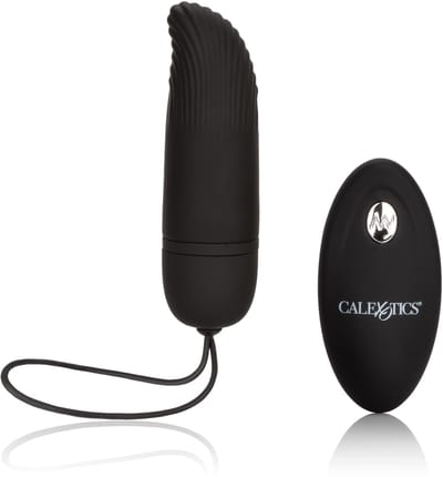CalExotics - Silicone Remote Ridged G - Eggs / Bullets Zwart