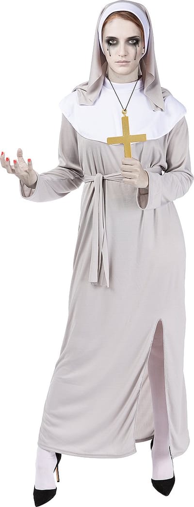 FUNIDELIA Zombie Nonnen Kostuum voor vrouwen - Maat: S - Wit
