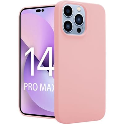 ShieldCase telefoonhoesje geschikt voor Apple iPhone 14 Pro Max silicone case - roze - Siliconen hoesje - Shockproof case hoesje - Backcover case