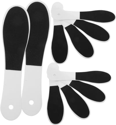 FRCOLOR 10 Stks Handheld Voetvijl Pedicure Exfoliërende Board Thuis Pedicure Voetvijl Handmatig Voetwrijven Tool Voetenvijl Dode Huidvijl Handheld Voetzool Eeltverwijderaar