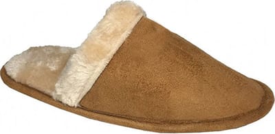 ATTREZZO® Sloffen met warme voering - laag model - Camel - Maat 37 - pantoffels - Altijd warme voeten!
