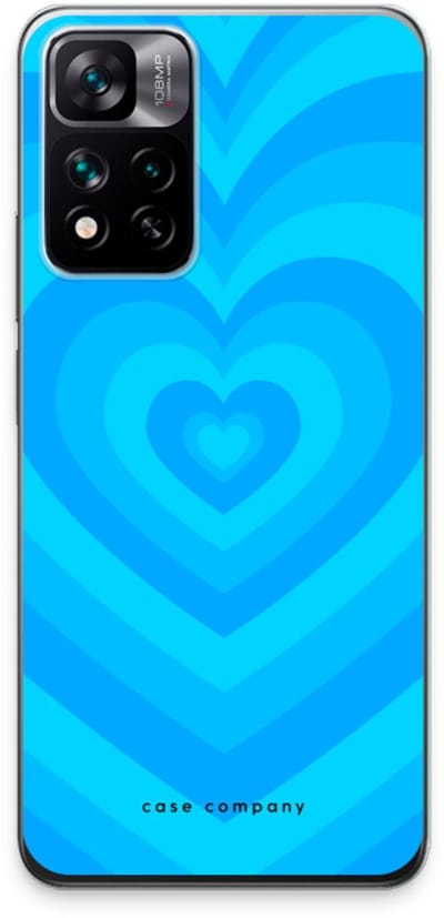 Case Company® - Hoesje geschikt voor Xiaomi 11i Hypercharge hoesje - Hart Blauw - Soft Cover Telefoonhoesje - Bescherming aan alle Kanten en Schermrand