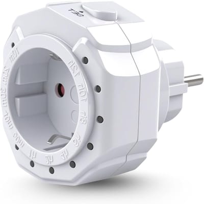Timer voor Stopcontact, 12 Uur, Terugtellen, 16A, LED Display, 2 Knoppen, Ideaal voor Huishoudelijke Apparaten en Energiebeheer