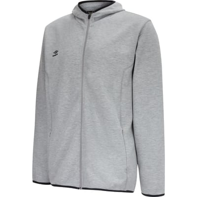 Umbro Heren Pro Fleece Full Zip Hoodie (Grijze mergel/zwart)