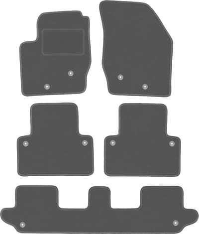 Auto-matten in grafietkleur voor: Volvo XC90 I SUV 7-zitter. (2002-2014)