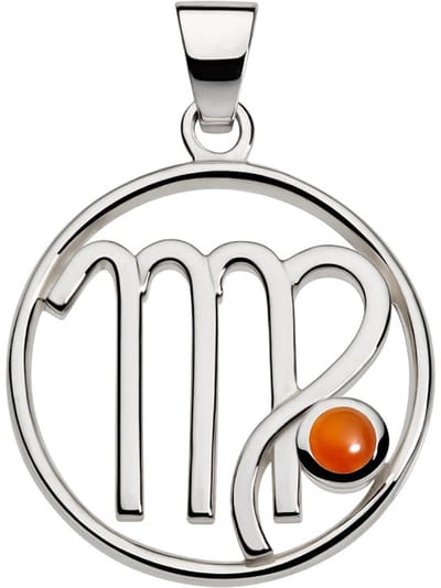 Maagd hanger met carneool