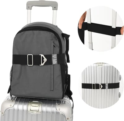Verstelbare Reisriem voor Koffers met Elastische Band en Legger voor Extra Bagage, Ideaal voor Handbagage en Reisaccessoires