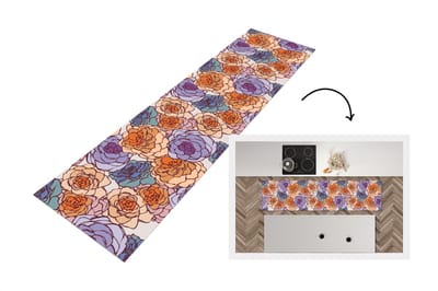 Keukenloper - Loper keuken - Patroon - Bloem - Art Nouveau - 200x50 cm - Keukenloper vinyl