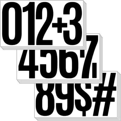 Nummerstickers - Zwart Vinyl - Waterdicht - 15cm Hoogte - Voor Brievenbussen