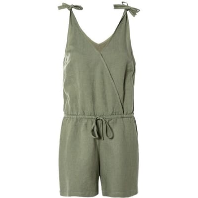 ESMARA Linnen dames jumpsuit (Olijfgroen, 34)