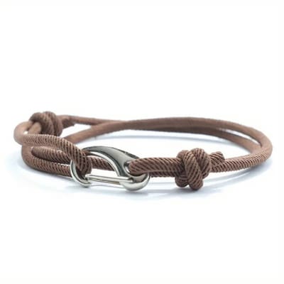 Livano Armband - Staal - Nep Zilver - Heren - Bruin