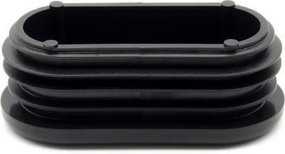 Lamellenstoppen Ovaal - Buisdoppen Set - Meubels Beschermen - Uv-bestendig Kwaliteit - 30 x 60 mm - Zwart