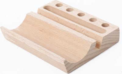 Pennenbak - Visitekaarthouder - Tablet, Gsm opbergen van een bril - Bamboe hout pennenbakje - visitekaartjeshouder