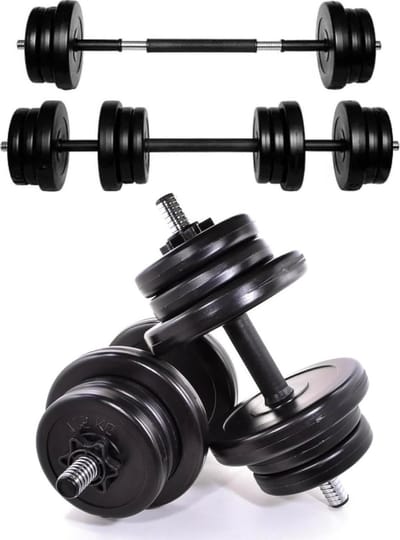 Dumbbells Verstelbare Halters & Halterstang - Korte Halterset Gewichtshalters Dumbbell Set 20kg met Verbindingsbuis voor Krachttraining