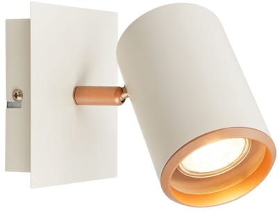 BRILONER Era – Wandlamp – opbouwspot – 1-lichts – kantelbaar – GU10 fitting – lichtgrijs-coffee – 16 x 12 x 14 cm