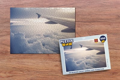 Puzzel De blauwe lucht vanuit een vliegtuig - Legpuzzel - Puzzel 500 stukjes
