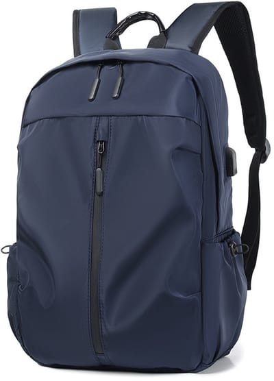 Laptop Rugzak 15.6 inch - Handbagage 40x30x14cm - Waterafstotend - Met USB Oplaadpoort - Ideaal voor Werk en School - Blauw