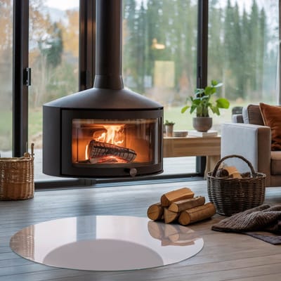 Coloray Vloerplaat Houtkachel - Plaat voor Onder Houtkachel - 100 cm x 100 cm - Open Haard Accessoires - Paars Vloerplaat Kachel - Onderplaat Voor Houtkachel - Plaat onder Houtkachel - Kachel Onderplaat - Verwarmingsaccessoires