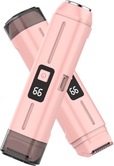Bikini Trimme voor Vrouwen - Elektrische Scheerapparaat voor Vrouwen - IPX7 Waterdicht - USB-C Oplaadbaar - Met LED-display - Voor Bikini-, Pubis-, Gezichts-, Oksel- en Beenhaar - Roze
