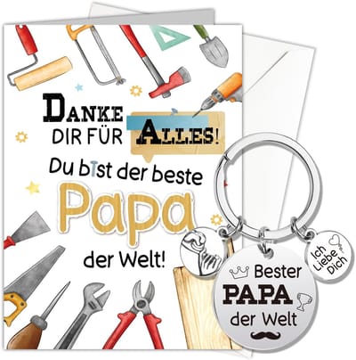 Dailygoods- Vaderdagkaart voor papa - Vaderfeestkaart - Cadeau voor Vaderdag - Kaart voor papa - Unieke kaart - Persoonlijke boodschap - Kaart Voor Vader