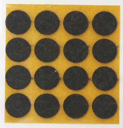 QlinQ Anti-krasvilt - 18x - bruin - 28 mm - rond - zelfklevend - meubel beschermvilt