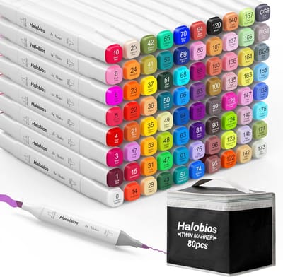 Alcohol Markers - Marker Set - Alcohol Inkt - 80 Kleuren - Dubbelpunt - Voor Kunstenaars en Creatievelingen