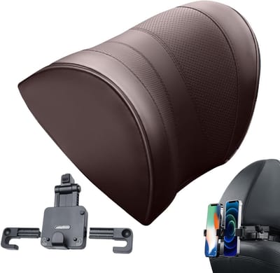 Nekkussen Auto - Neksteun Hoofdsteun - Comfortabel Reizen - Verstelbaar Ontwerp - 90-220 mm - Koffiekleurig