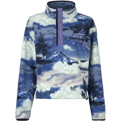 Columbia Helvetia II Printed Cropped Half Snap Half-Zip Fleece Trui blauw