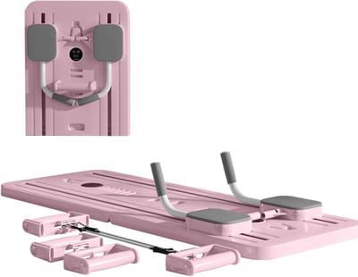 Pilates Board - Thuis Fitness - Bovenlichaam Trainen - Automatische Rebound - Opvouwbaar - Rosé