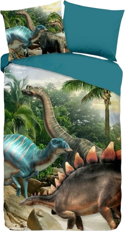 Bedsupplies - Dekbedovertrek Dinosaurussen - 140x200/220/240 - Multi Kleur