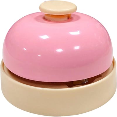 Clochette d'appel pour animaux de compagnie, boutons sensibles, en métal, pour dressage de chiens, appelée cloche de dîner pour jouets pour animaux de compagnie, bleu rose
