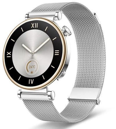 Milanees bandje - geschikt voor Garmin Venu 2s / 3s / 4 (41mm) / Vivoactive 4s / Forerunner 255s / 265s - Huawei Watch GT 5 Pro - 42mm / GT 6 / GT 5 / GT 4 - 41mm - Milanese - zilver