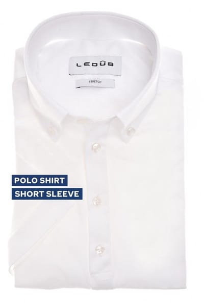 Ledûb Polo Short Sleeve Button-Down Jersey Colored Buttons Wit / male