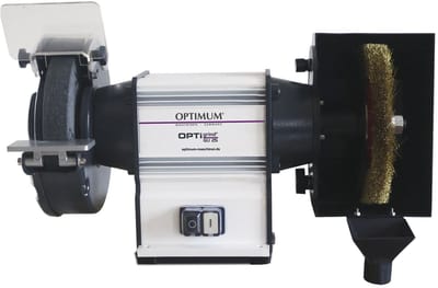Combinatie slijpmachine met borstel dia. 150 mm 2850 tpm 450 W 230V inclusief slijpsteen en borstel Optigrind GU15B 230V