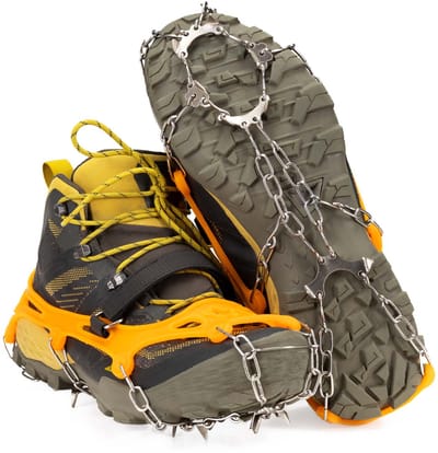 Springos Sneeuwgripzolen Voor Wandelschoenen - Spikes voor Schoenen - Anti Slip - Oranje- 40-45