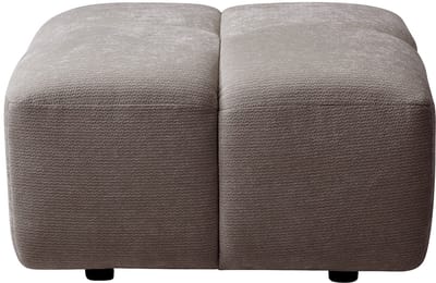 Vente-unique Pouf in getextureerde taupe stof CARLIVI
