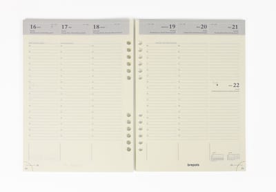 Brepols agenda vulling 2026 - BREFAX 7 [0.510] - 1 week op 2 pagina's - Weekoverzicht - 14.5 x 21 cm