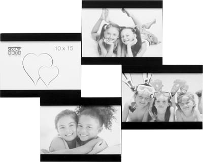 Deknudt Frames multifotolijst S68RK2 P4 - zwart - 4 foto's 10x15 cm