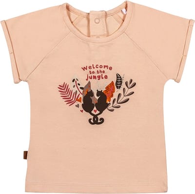 Frogs and Dogs-Jungle T-Shirt Welcome- Pink - Maat 50/56
