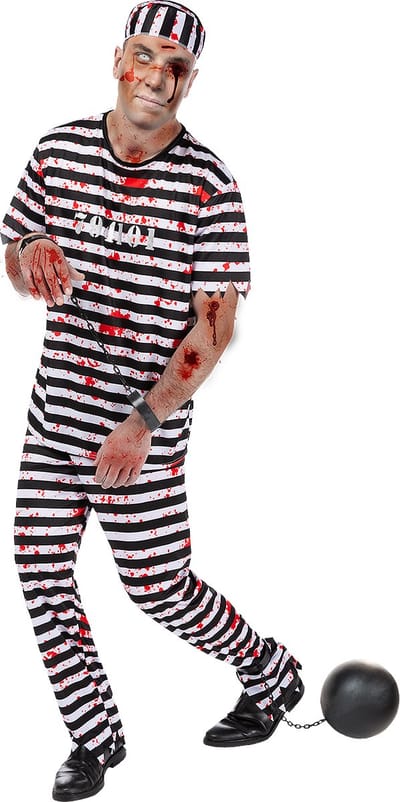 FUNIDELIA Zombie Gevangene Kostuum voor mannen - Maat: XXL - Zwart