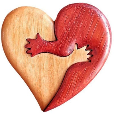 Houten Hart Decoratief Ornament Hartvormige Knutselhanger Cadeau voor Moederdag Valentijnsdag